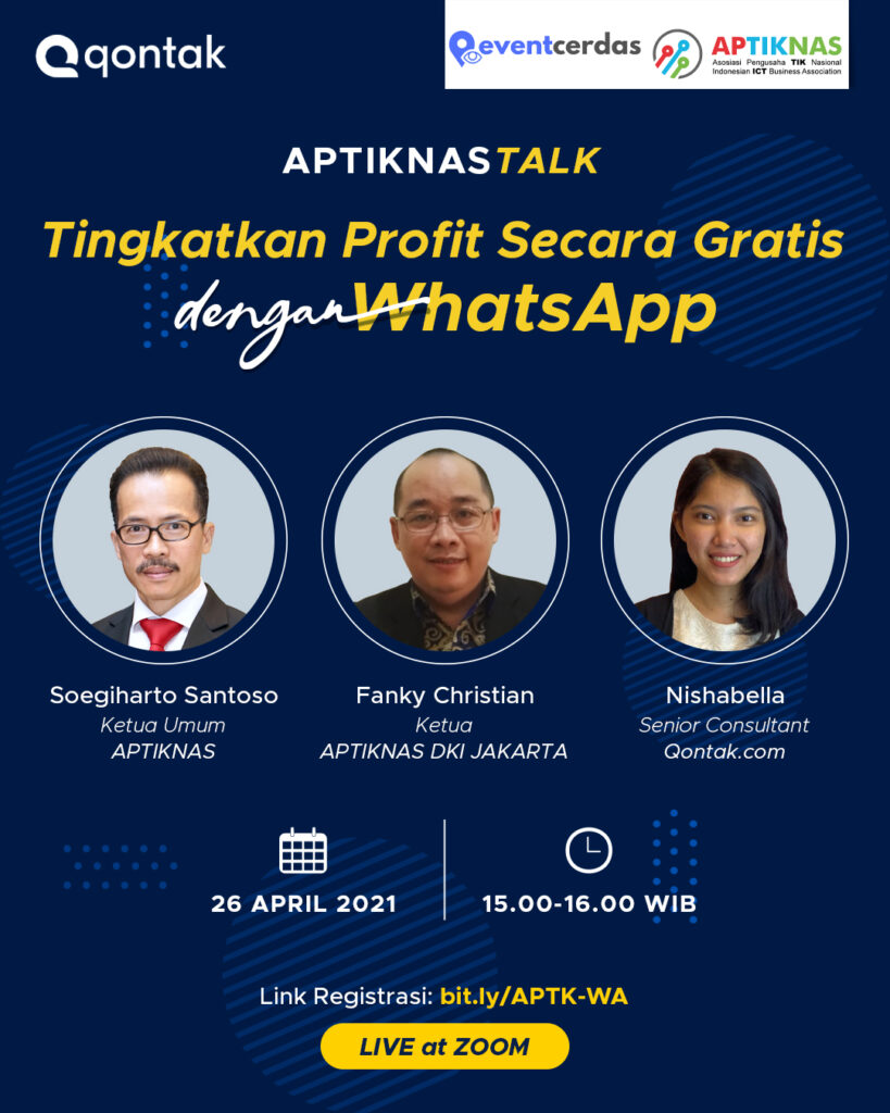 EVENTCERDAS : APTIKNASTalk Tingkatkan Profit Secara Gratis dengan WhatsApp