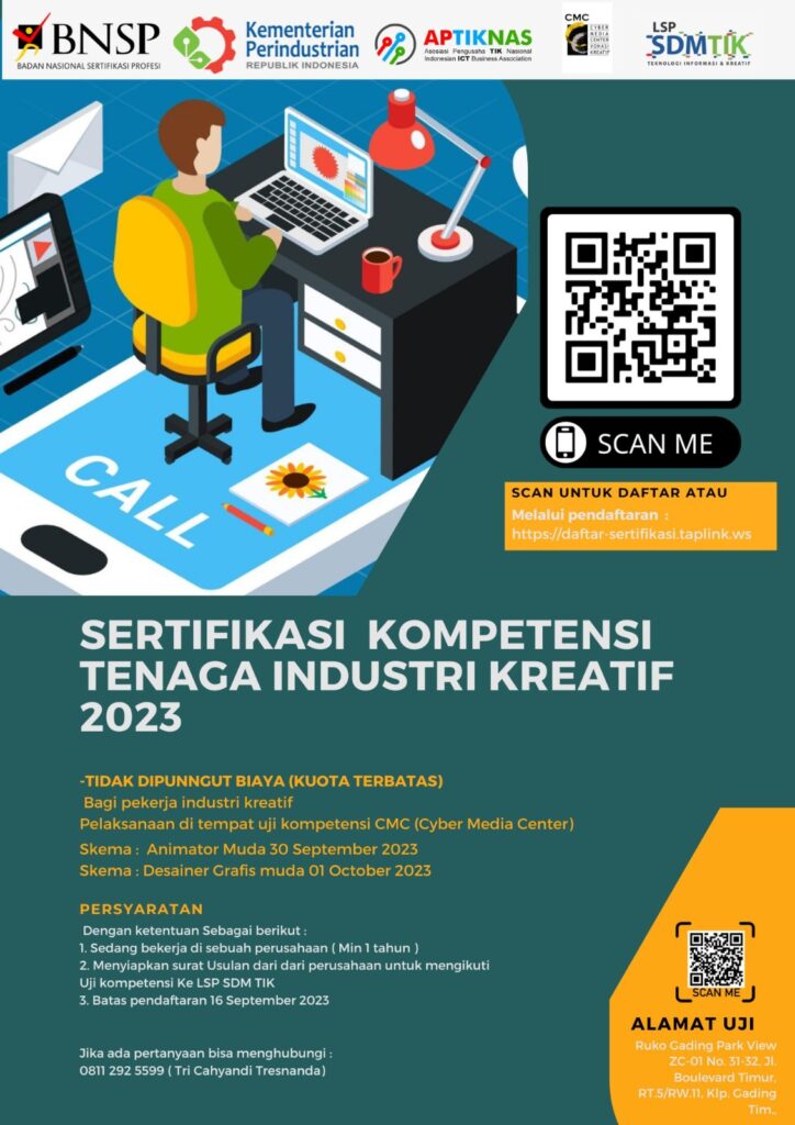 SERTIFIKASI KOMPETENSI TENAGA INDUSTRI KREATIF 2023